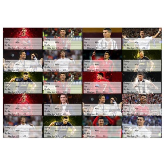 Nhãn vở cristiano ronaldo - cr7 - 1 set 20 nhãn vở