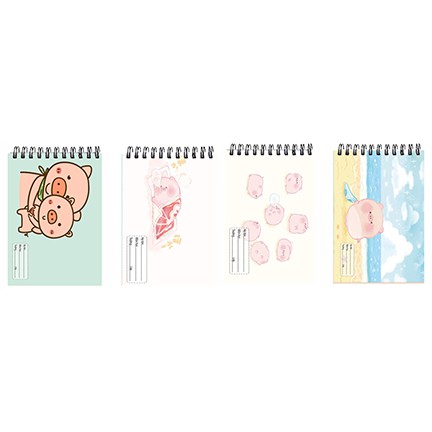 Vở vẽ heo hồng lò xo A4 VV4I13 20 tờ pusheen khủng long doremon hamster kero rilakkuma hoạt hình dễ thương