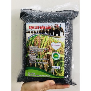 Gạo Lứt Tím Đak Lak-thơm dẻo-gói 3kg