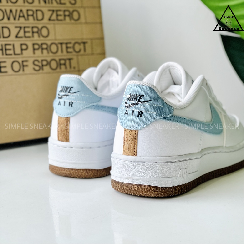 Giày Nữ Nike Air Force 1 Indigo Chính Hãng Giày Thể Thao Nike Air Force 1 Canvas Sử Dụng Vật Liệu Tái Chế