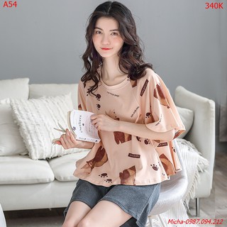 Bộ short áo cánh dơi áo dáng rộng - Micha A54