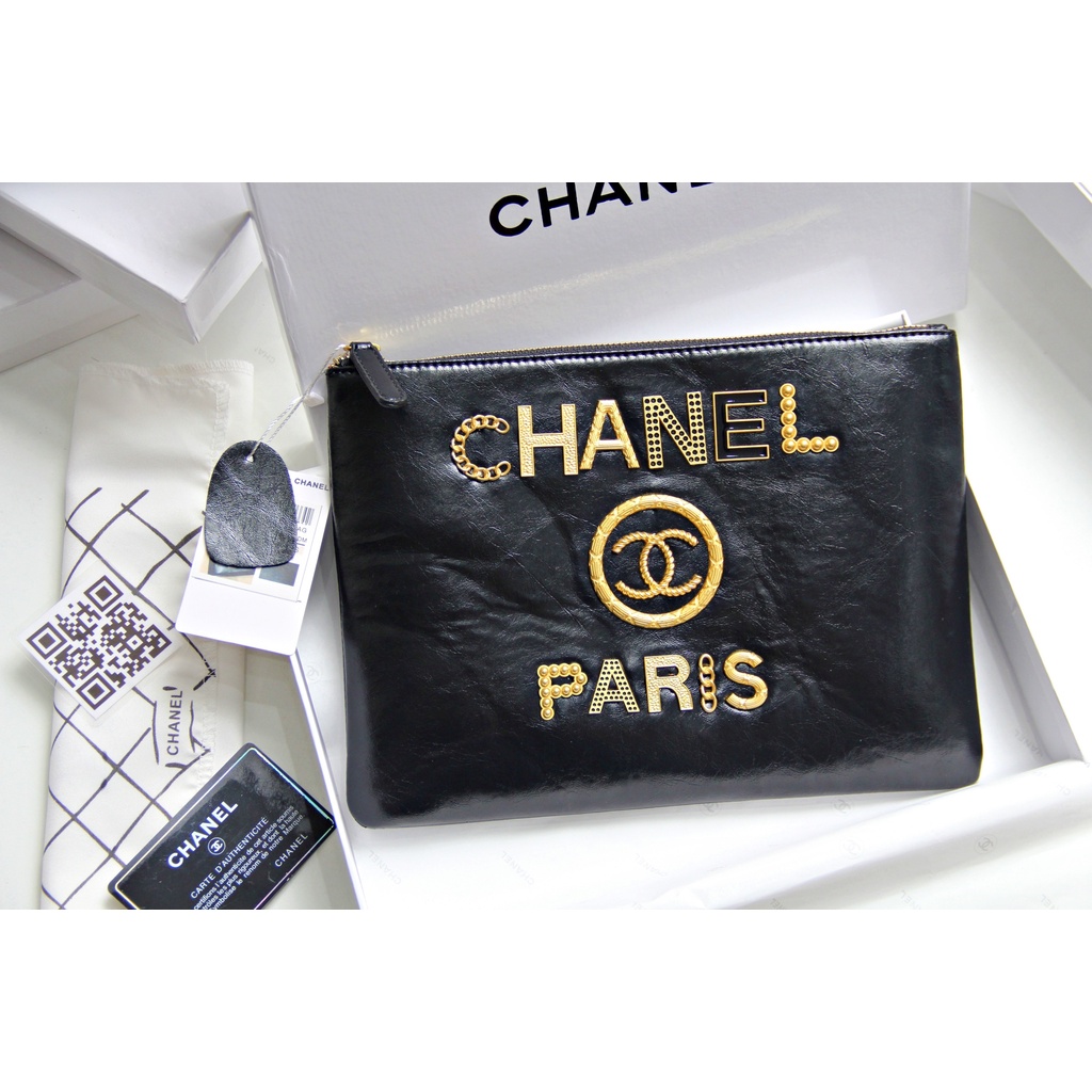 Túi Nữ Cầm Tay Dự Tiệc Charm Chữ Cao Cấp Có Hộp Hình Thật Hàng Sẵn