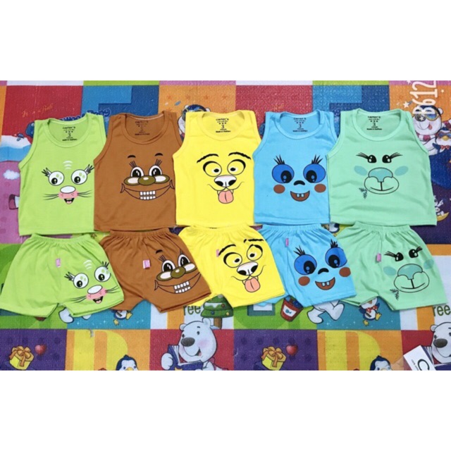 Combo 25   bộ ba lỗ đùi cotton cho bé 