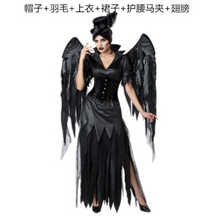 Trang Phục Hóa Trang Halloween Thiên Thần Màu Đen Quyến Rũ Dành Cho Nữ