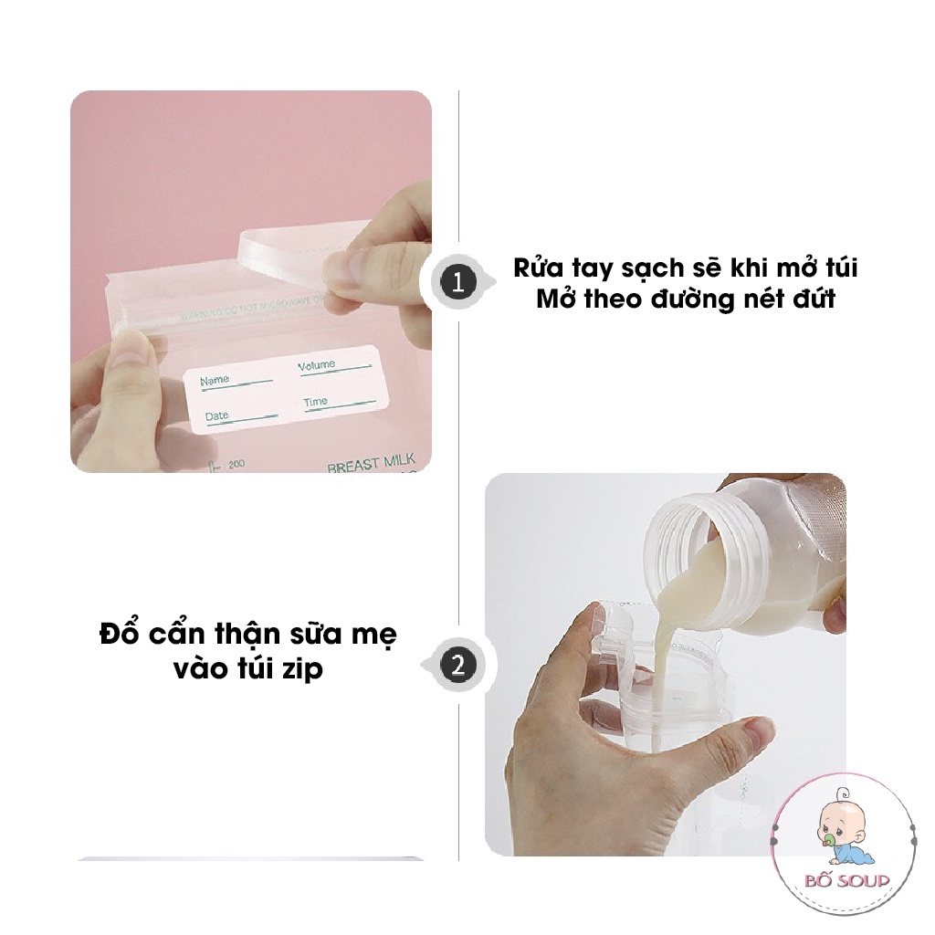 Túi trữ sữa Misuta 150ml, 200ml, hộp 30 túi SHOP BỐ SOUP