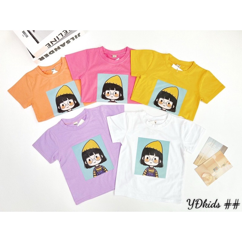 áo phông cotton bé gái đáng yêu - apbg
