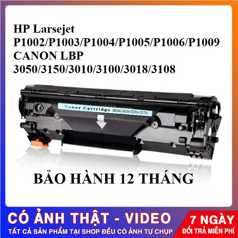Hộp mực máy in 35A, 36A, 85A, 78A  dùng cho máy in HP và CANON  có nắp đổ mực