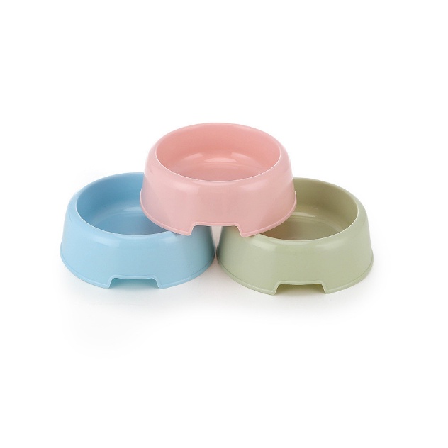 (Dụng cụ cho chó mèo ăn) chén (bát) ăn cho chó mèo bằng nhựa nhiều màu cho khách yêu chọn lựa.