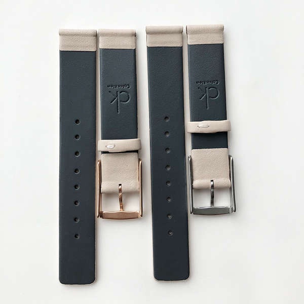 Dây Đeo Đồng Hồ CK K2G231/2G236 Màu Be Bằng Da Thông Dụng 16mm Cho Nữ