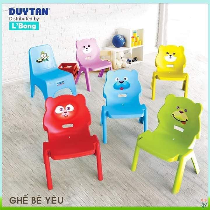 Ghế nhựa mầm non hình thú Duy Tân