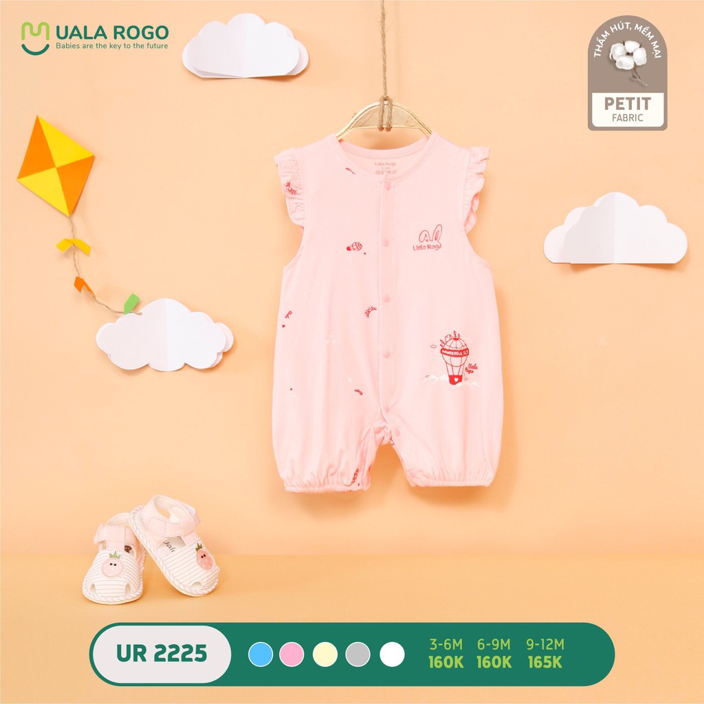 Bộ body cộc tay cài giữa họa tiết giao thông hãng Uala rogo chất liệu vải petit