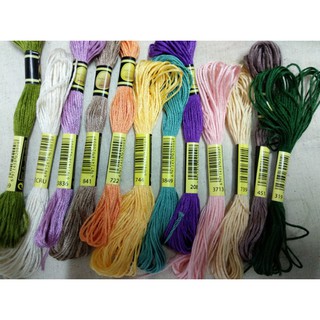 Set chỉ thêu cotton đẹp 100 màu