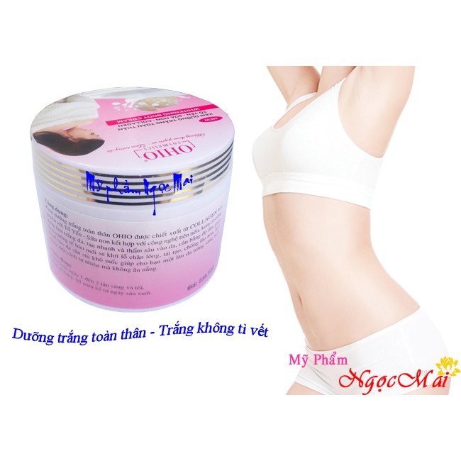 Kem dưỡng trắng da toàn thân dưỡng chất Tổ Yến - Sữa non - Collagen OHIO NEW DAY (300g)