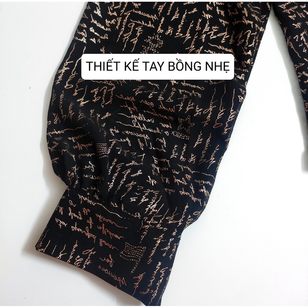 BIGSIZE Áo sơ mi voan thiết kế tay bồng Fabulous bigsize