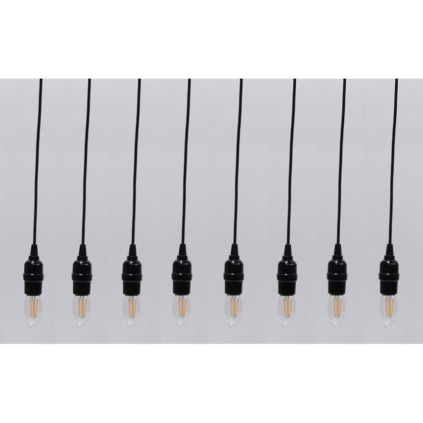 Bộ 8 dây đèn thả cổ điển Vintage bóng led Edison hình quả nhót C35 4w