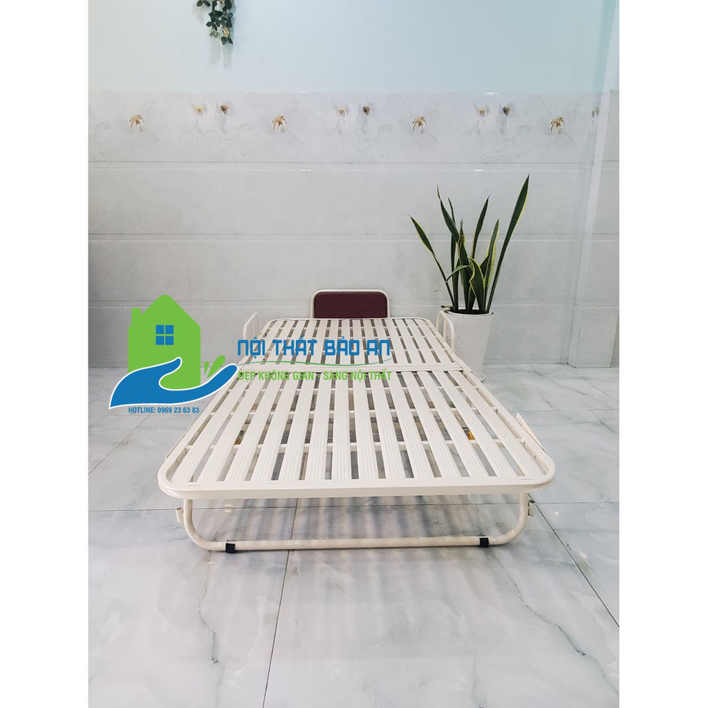 Giường sắt xếp di động mẫu mới kích thước 1mx2m và 1m2x2m