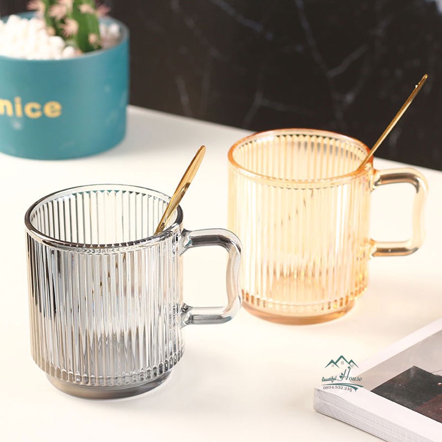 Cốc Thuỷ Tinh Nắp Gỗ Uống Trà, Uống Cà Phê Phong Cách Nhật