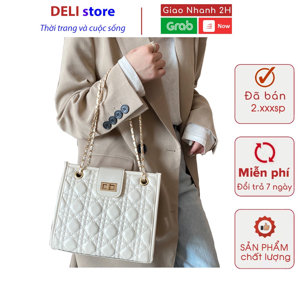 Túi xách nữ mini thời trang cao cấp đeo vai, xách tay phong cách Hàn Quốc DELI STORE