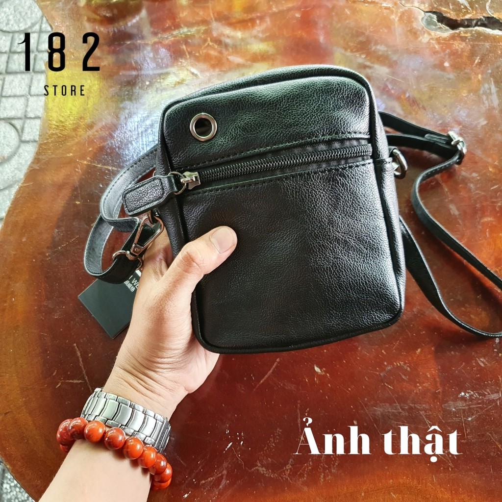 Túi Đeo Chéo Nam Nữ Unisex Mini Bag Da Mềm Mịn Cao Cấp Tiện Lợi - Túi Đeo Vai - The Black Box