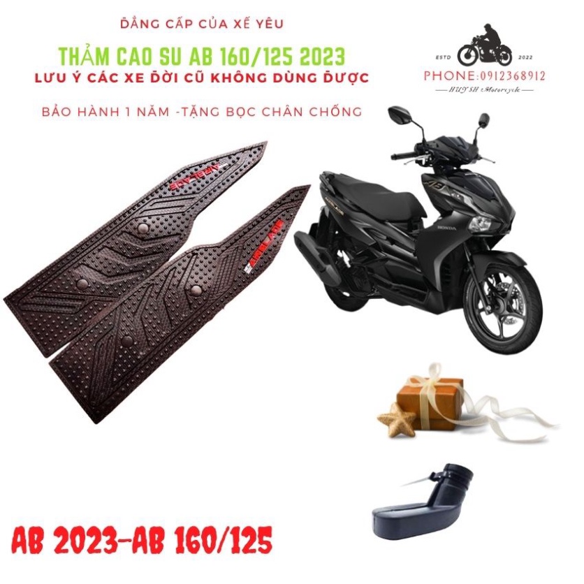 Thảm Lót Sàn Cao Su AirBlade 2023 160/125cc Đời Mới- Tặng Bọc Chân Chống