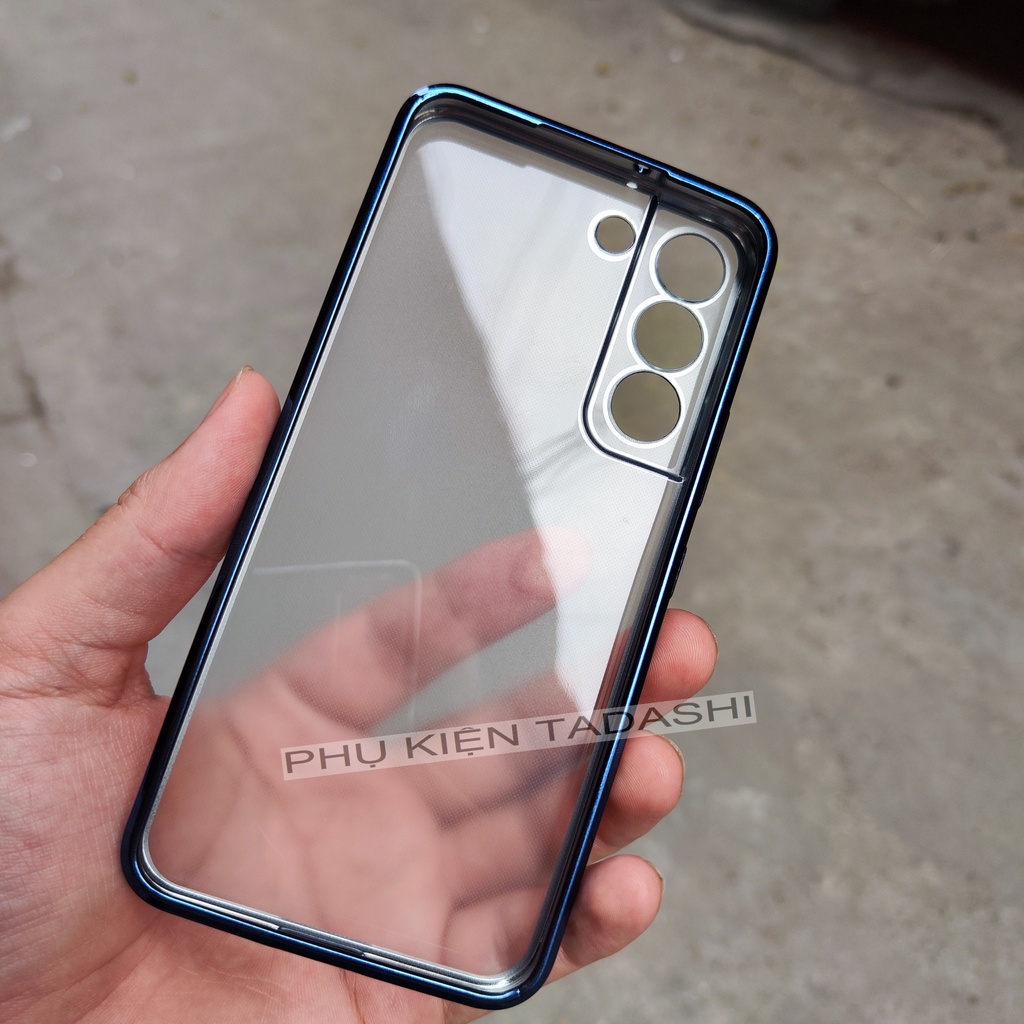 Ốp lưng silicon mạ điện Samsung S21/ S21 Plus/ S21 Ultra/ S21 FE/ S22/ S22 Plus Viền Màu Chống Bám Vân Tay Bảo Vệ Camera