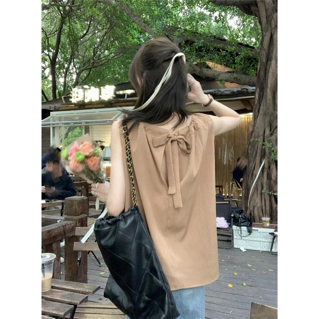 Áo Yếm Cột Dây Dáng Rộng Đơn Giản 63165