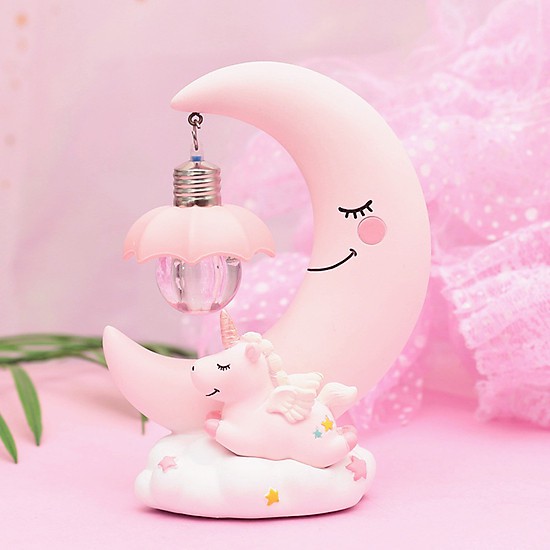 Đèn ngủ đèn phòng ngủ hình đề bàn mặt trăng Unicorn giúp bé tập trung ngủ ngon ánh đèn trang trí phòng siêu bắt mắt