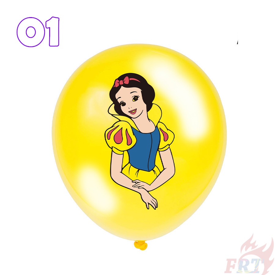 Bong bóng latex 12 inch hình công chúa bạch tuyết/ Cinderella/ Ariel/ Aurora/ Jasmine trang trí tiệc sinh nhật
