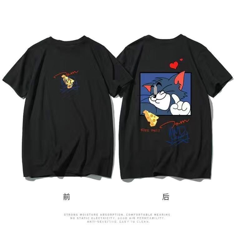 Áo Thun Tay Ngắn In Hình Mèo Và Chuột Thời Trang Mùa Hè Dành Cho Cặp Đôi