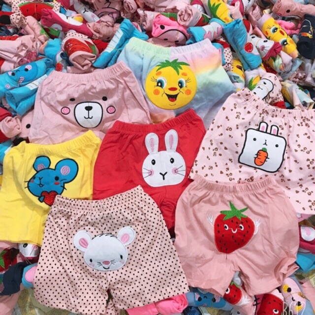 COMBO 5 QUẦN ĐÙI THÊU MÔNG THÚ COTTON (8-18KG)