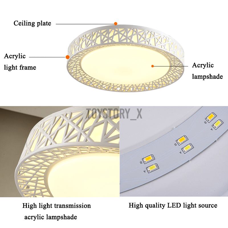 LED Ceiling Light Bird Nest Lamp Modern Fixtures Living Room Remote Controller