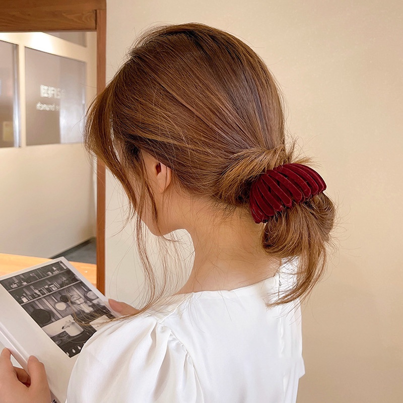 Kẹp tóc nhựa resin màu sắc ngọt ngào thanh lịch phong cách hàn quốc dành cho nữ