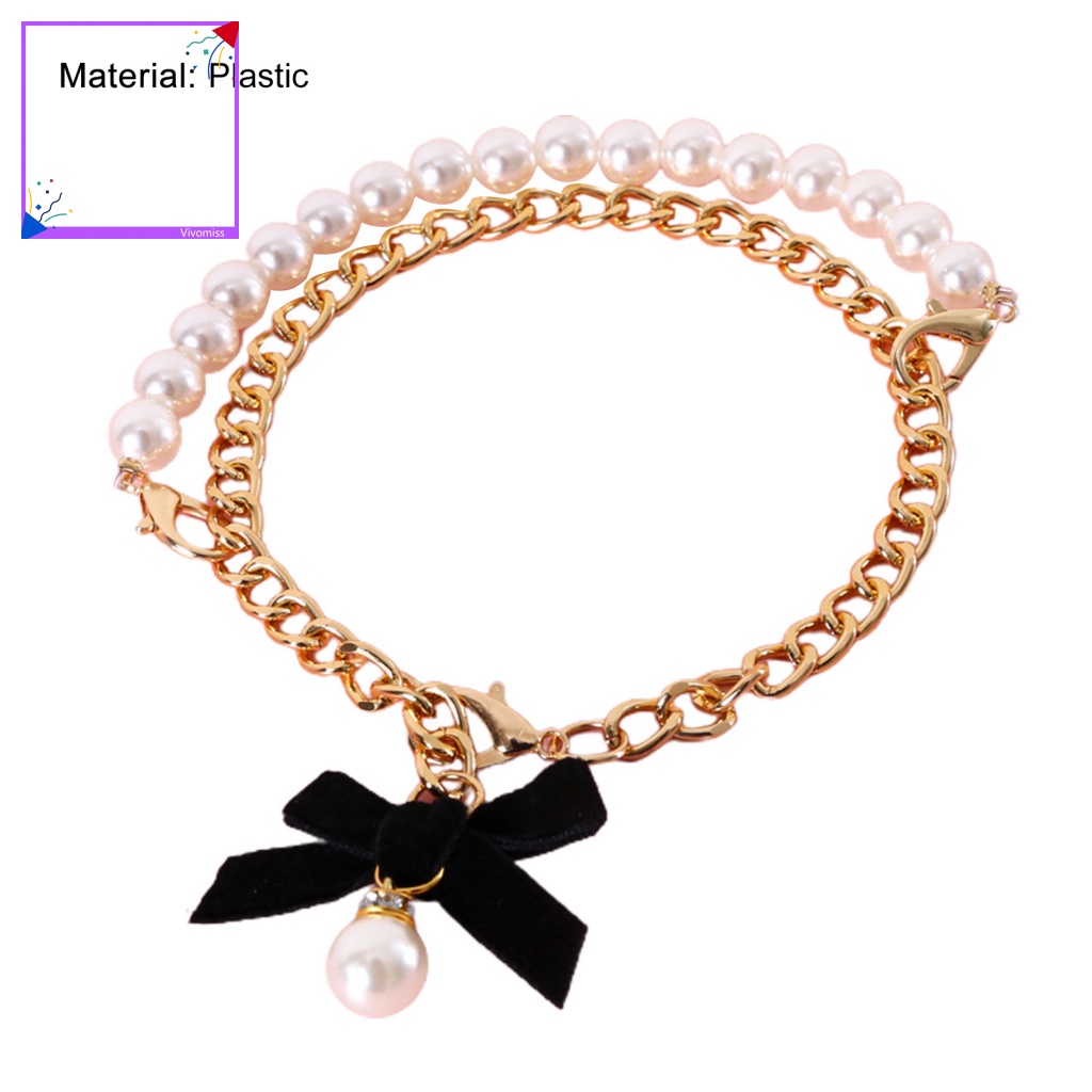 Vòng cổ Mặt Hình Chó Mèo Chống Phai Màu Thanh Lịch Cho Lễ Hội