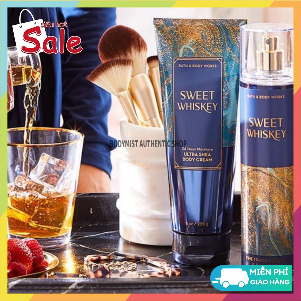 Xịt thơm toàn thân Bath & Body Works mùi Sweet Whiskey [𝑩𝒐𝒅𝒚𝒎𝒊𝒔𝒕 𝑨𝒖𝒕𝒉𝒆𝒏𝒕𝒊𝒄] | Thế Giới Skin Care