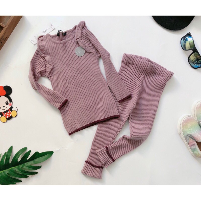 Bộ len  bé gái tqxk dư