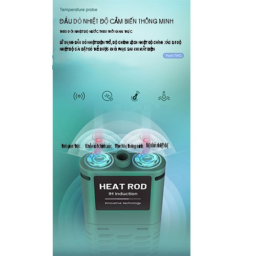 Máy sưởi bể cá rồng PTC cảm ứng IH thông minh 5G
