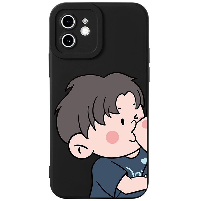 Ốp điện thoại JURSUE hoạt hình cặp đôi dễ thương đẹp cho iPhone 14 13 12 11 Pro Max SE 2020 X XR XS 8 7 ip 6S 6 Plus kute XYH184
