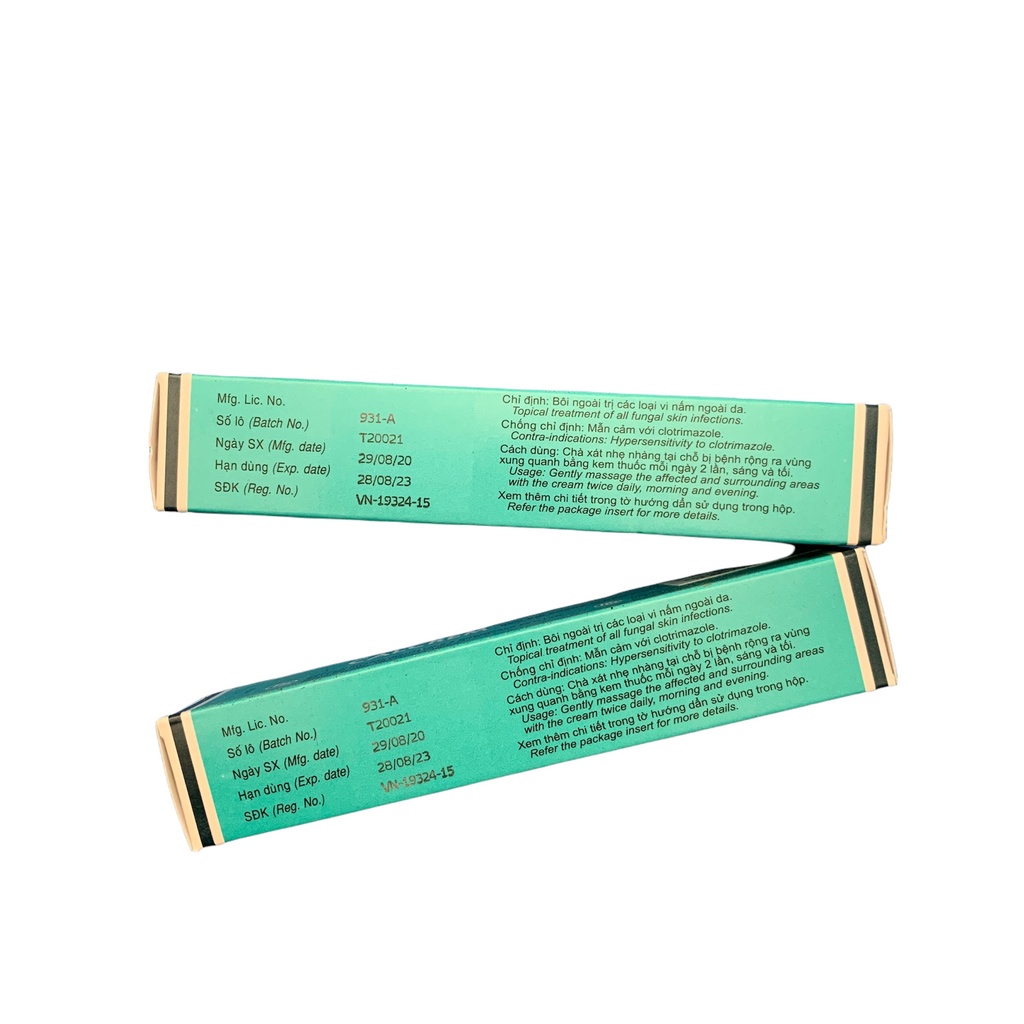 Kem bôi ngoài da CLOTRIMAZOLE 15g hỗ trợ bệnh lang ben, hắc lào, nước ăn chân, nấm chân tay