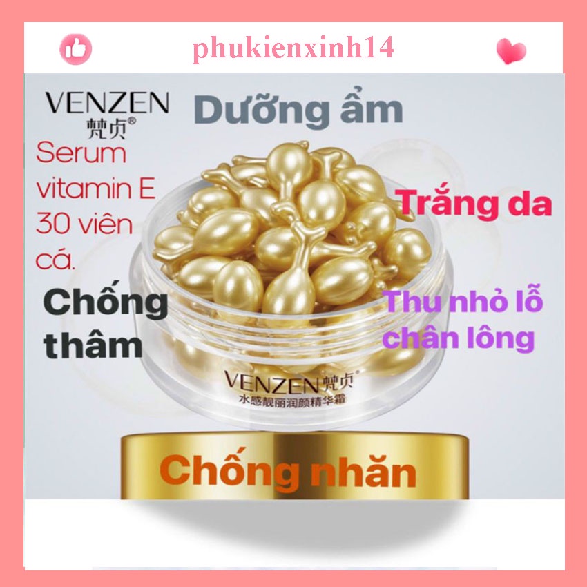 Tinh chất dưỡng da ❤️FREESHIP❤️ Tinh chất Venzen dạng viên nang dưỡng ẩm thu nhỏ lỗ chân