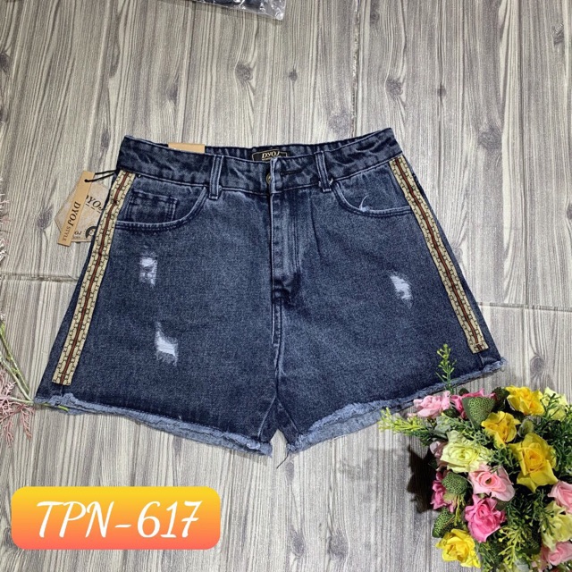 Quần short bò chạy sọc cao cấp