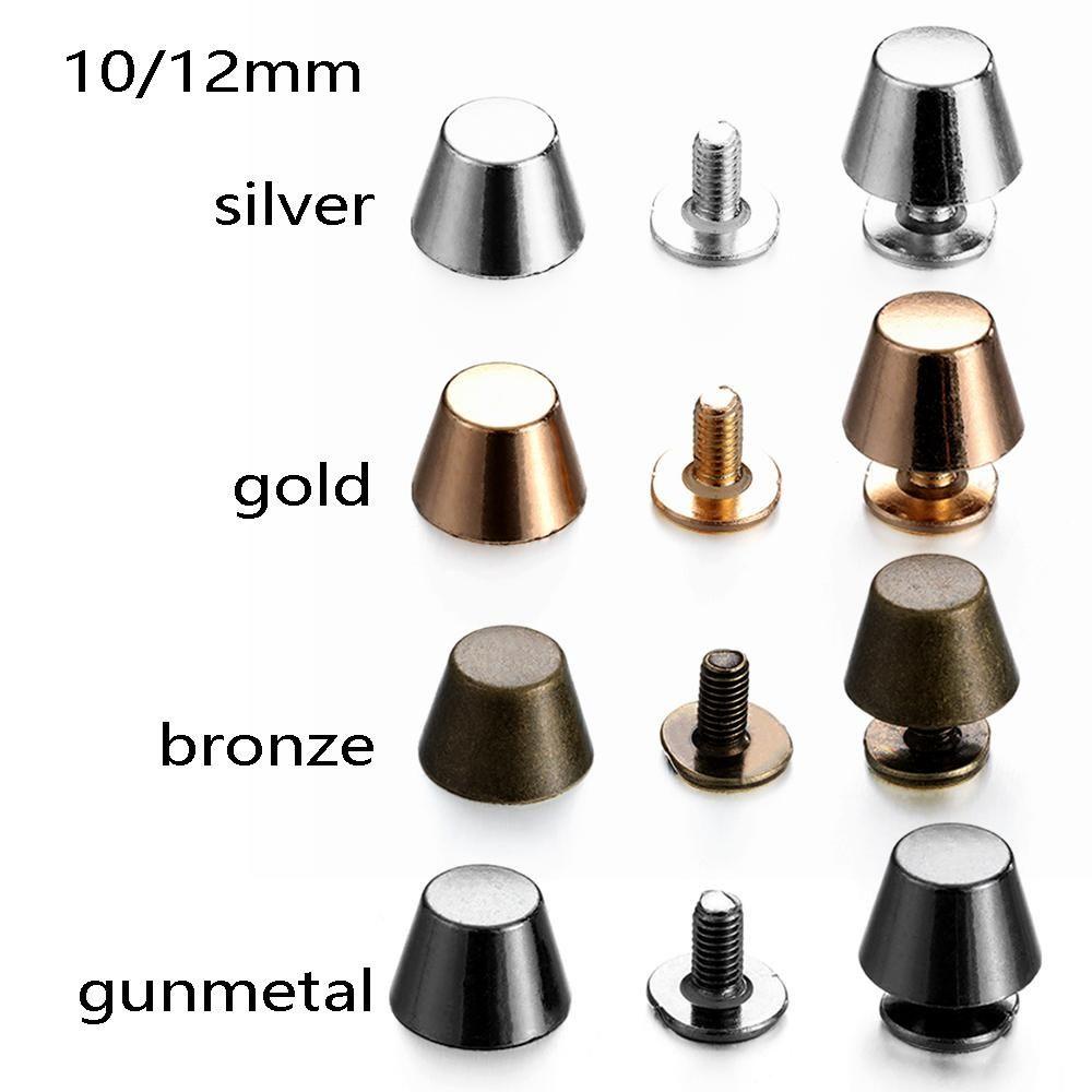Set 10 Đinh Tán Đầu Tròn 10 / 12mm Chuyên Dụng Cho Trang Trí Đồ Da / Giày