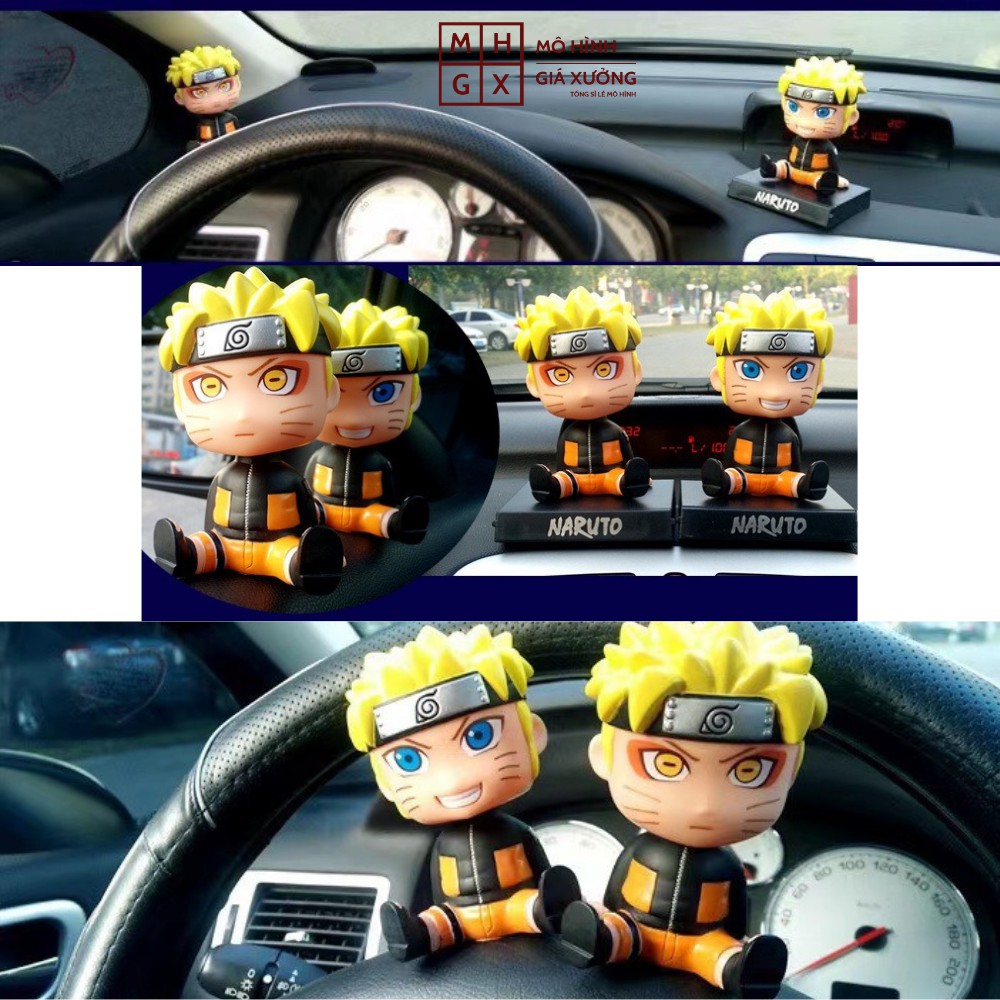 Mô Hình Uzumaki Naruto Trang trí taplo ô tô - Trang trí bàn học bàn , bàn làm việc - Kê Điện Thoại - Figure Naruto