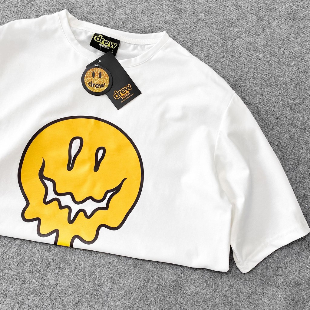 Áo thun tay lỡ DREW Mặt Chảy MSW Town, áo phông cotton nam nữ unisex | BigBuy360 - bigbuy360.vn