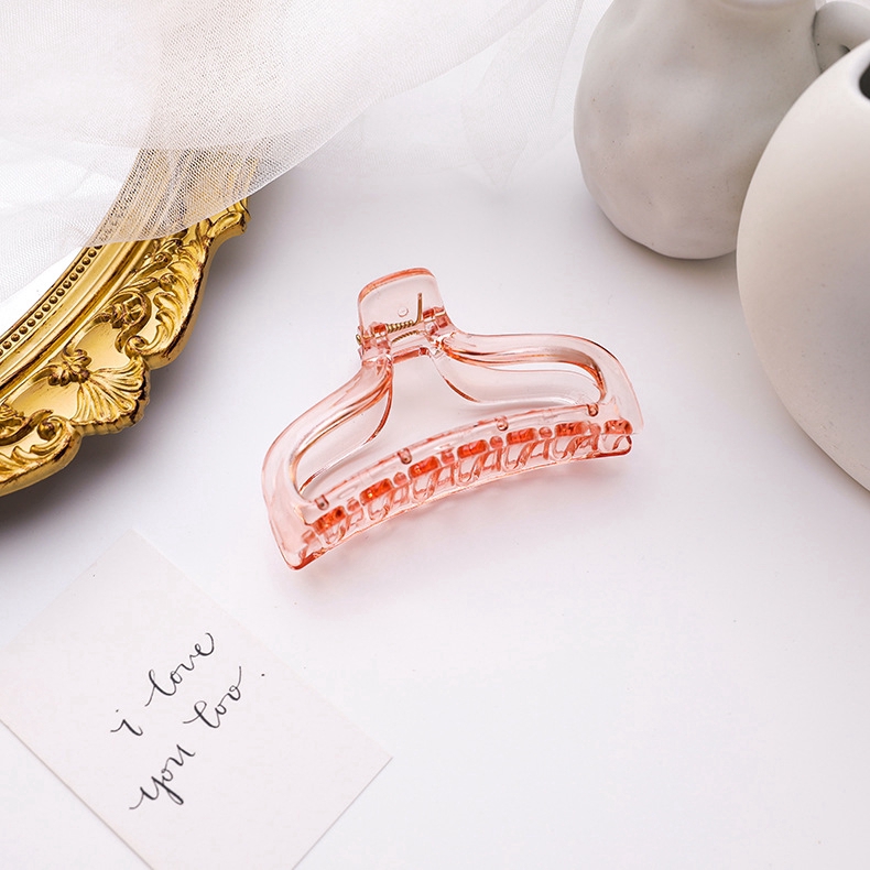 Kẹp Tóc Nhựa Acrylic Trong Suốt Nhiều Màu Phong Cách Hàn Quốc