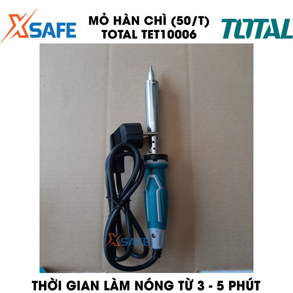 Mỏ hàn chì TOTAL điện áp 220-240V Hàn nhiệt cầm tay làm nóng từ 3-5ph, bảo hành chính hãng 3 tháng