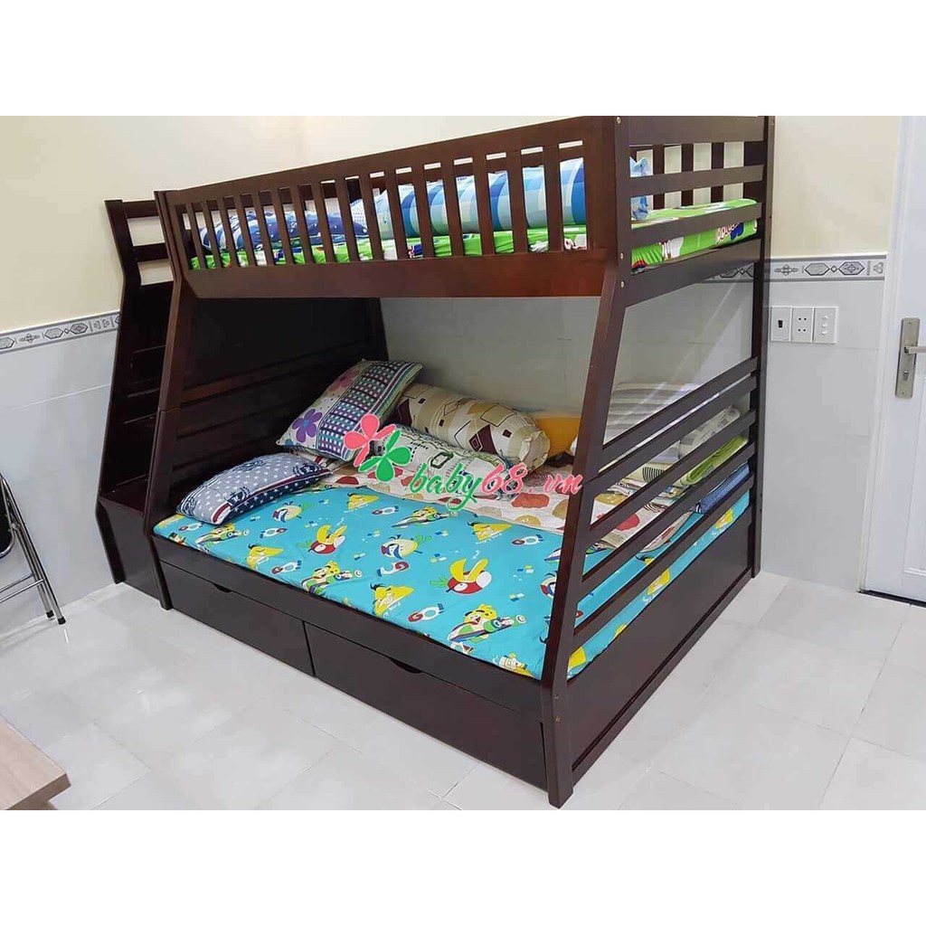 Giường tầng Bella 45192 kèm 2 hộc kéo nhiều màu