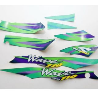 BỘ TEM WAVE THÁI 110 MÀU XANH NHỚT -HÀNG 3 LỚP