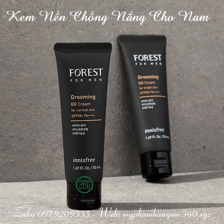 Kem Nền Chống Nắng Cho Nam Innisfree Forest For Men Grooming BB Cream SPF50+Pa++++ 50ml