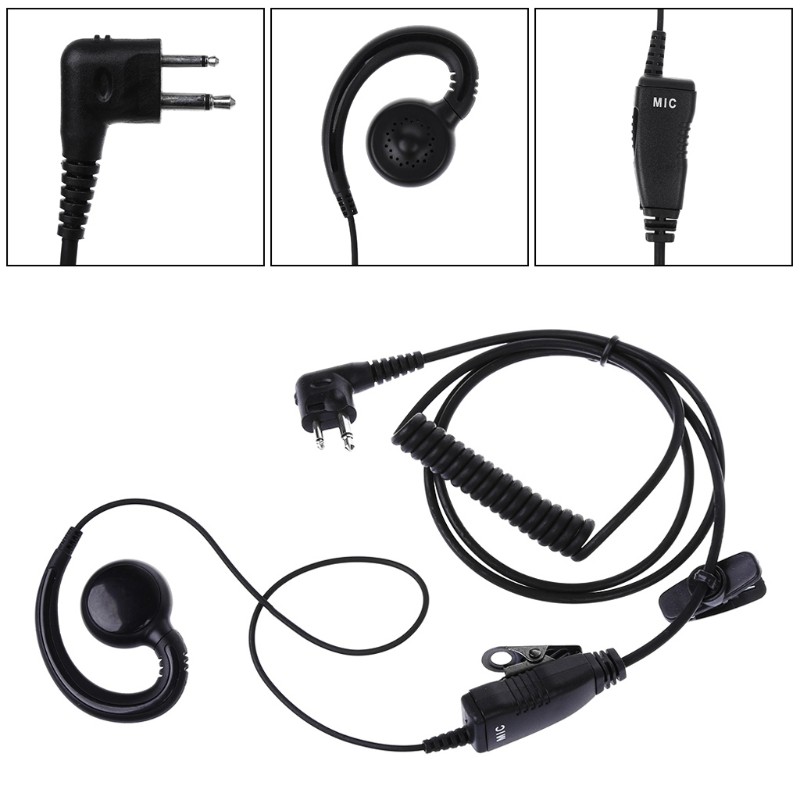 Tai Nghe 2 Pin Wili Xoay 180 ° Kèm Mic Cho Bộ Đàm Motorola Gp300
