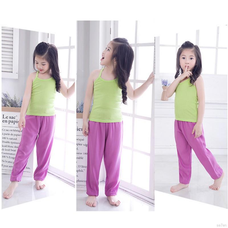 Quần Dài Cotton Màu Trơn Dùng Cho Trẻ Từ 2 Tới 6 Tuổi